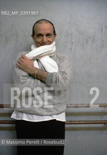 Roland Petit, ritratto, ballerino, coreografo, teatro delOpera, 1986 Roma, Italia / Roland Petit, potrait, dancer, choreographer, Opera Theatre, 1986 Rome, Italy. ©Massimo Perelli/Rosebud2