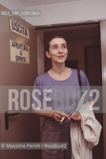 Pina Bausch, ritratto, ballerina, coreografa, insegnante, 1986 Teatro Argentina, Roma, Italia / Pina Bausch, potrait, dancer, choreographer, teacher, 1986 Argentina theatre, Rome, Italy. ©Massimo Perelli/Rosebud2