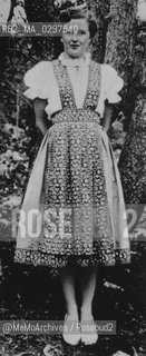 1936: Eva Braun (1912-1945), companion of German dictator Adolf Hitler / 1936: Eva Braun (1912-1945) l, compagna del dittatore tedesco Adolf Hitler - Reproduced by MaMoArchives/Rosebud2