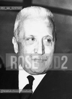 Enrico De Nicola, provisional Head of State of republican Italy from 1946 to 1948. After the Italian Constitution took effect, he was formally named the President of the Italian Republic on 1 January 1948 until the election of Luigi Einaudi on May 11, 1948 / Enrico De Nicola, Capo provviisorio dello Stato italiano dal 1º luglio 1946 al 31 dicembre 1947. Allentrata in vigore della Costituzione, il 1° gennaio 1948, venne nominato primo Presidente della Repubblica Italiana fino all11 maggio, quando fu eletto Luigi Einaudi - Reproduced by MaMoArchives/Rosebud2