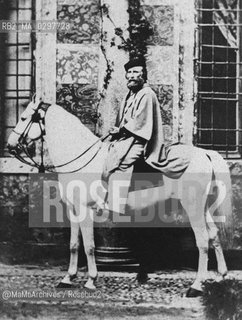 Italian General Giuseppe Garibaldi (1807-1882) on horseback / Il generale Giuseppe Garibaldi (1807-1882)  a cavallo - Reproduced by MaMoArchives/Rosebud2