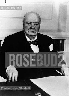 British statesman Winston Churchill (1874-1965), Prime Minister of the United Kingdom from 1940 to 1945 and from 1951 to 1955. Nopel Prize in Literature in 1901 / Il politico inglese Winston Churchill, primo ministro dal 1940 al 1945 e dal 1951 al 1955. Premio Nobel per la letteratura per i suoi scritti storici nel 1901 - Reproduced by MaMoArchives/Rosebud2