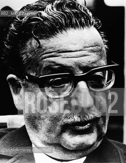 Salvador Allende (1908-1973), President of Chile from November 3, 1970 until his overthrow by a coup détat on 11 September 1973, the day of his death  in uncertain and controversial circumstances, perhaps by suicide / Salvador Allende (1908-1973), Presidente del Cile dal 3 novembre 1970 fino alla sua destituzione con un colpo di Stato l11 settembre 1973, giorno della sua morte in circostanze mai chiarite, forse per suicidio - Reproduced by MaMoArchives/Rosebud2