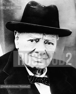 British statesman Winston Churchill (1874-1965), Prime Minister of the United Kingdom from 1940 to 1945 and from 1951 to 1955. Nopel Prize in Literature in 1901 / Il politico inglese Winston Churchill, primo ministro dal 1940 al 1945 e dal 1951 al 1955. Premio Nobel per la letteratura per i suoi scritti storici nel 1901 - Reproduced by MaMoArchives/Rosebud2