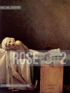 Marat assassiné (The Death of Marat), by French painter Jacques-Louis David (1793, Louvre Museum) / Marat assassinato, opera del pittore francese Jacques-Louis David (1793, Museo del Louvre) - Reproduced by MaMoArchives/Rosebud2