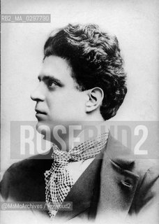 Italian music composer Pietro Mascagni (1863-1945) as a young man / Il compositore Pietro Mascagni (1863-1945) da giovane -  Reproduced by MaMoArchives/Rosebud2