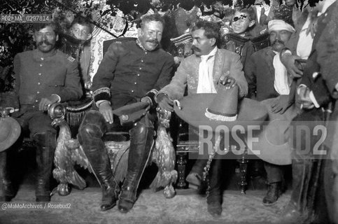 Generals Tomás Urbina, Pancho Villa and Emiliano Zapata, protagonists of the Mexican Revolution in 1910-1911 / I generali Tomás Urbina, Pancho Villa ed Emiliano Zapata, protagonisti della Rivoluzione messicana del 1910-1911 - Reproduced by MaMoArchives/Rosebud2