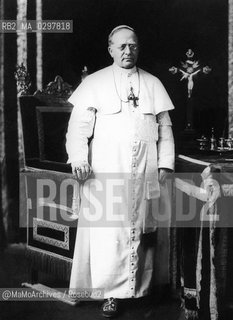 Pope Pius XI, born Ambrogio Damiano Achille Ratti in 1857, pope from 1922 to his death in 1939 / Papa Pio XI, nato Ambrogio Damiano Achille Ratti nel 1857, papa dal 1922 alla sua morte, nel 1939 - Reproduced by MaMoarchives/Rosebud2