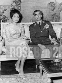 c.1952: Shah of Iran Mohammad Reza Pahlavi and his second wife Soraya Esfandiary / 1952 c.: Lo Scià di Persia Reza Pahlevi e la sua seconda moglie Soraya Esfandiary - Reproduced by Marcello Mencarini/Rosebud2