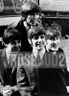The Beatles pop band in the movie A Hard Days Night, directed by Richard Lester in 1964 / I Beatles nel film Tutti per uno (A Hard Days Night), diretto da Richard Lester nel 1964 - Reproduced by MaMoArchives/Rosebud2