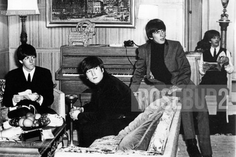 The Beatles pop band in the movie A Hard Days Night, directed by Richard Lester in 1964 / I Beatles nel film Tutti per uno (A Hard Days Night), diretto da Richard Lester nel 1964 - Reproduced by MaMoArchives/Rosebud2