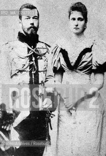 Czar Nicholas II Romanov last Emperor of Russia and his wife Alexandra / Lo zar Nicola II Romanov ultimo imperatore di Russia e sua moglie Alessandra dAssia - Reproduced by MaMoArchives/Rosebud2