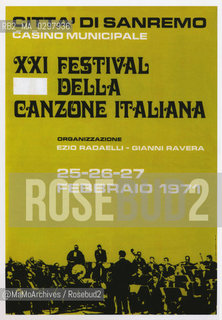 Poster del Festival di Sanremo 1971 - Reproduced by MaMoArchives/Rosebud2