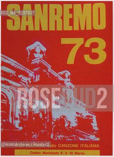Poster del Festival di Sanremo 1973 - Reproduced by MaMoArchives/Rosebud2
