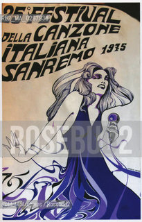 Poster del Festival di Sanremo 1975 - Reproduced by MaMoArchives/Rosebud2