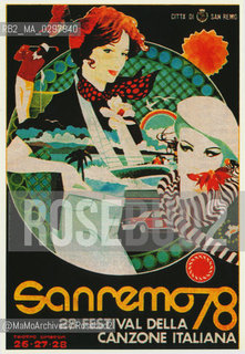 Poster del Festival di Sanremo 1978 - Reproduced by MaMoArchives/Rosebud2
