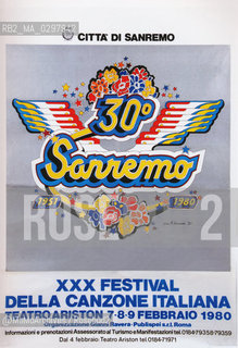 Poster del Festival di Sanremo 1980 - Reproduced by MaMoArchives/Rosebud2