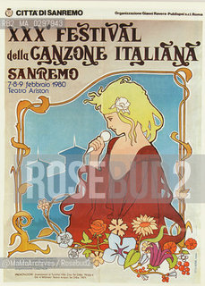 Poster del Festival di Sanremo 1980 - Reproduced by MaMoArchives/Rosebud2