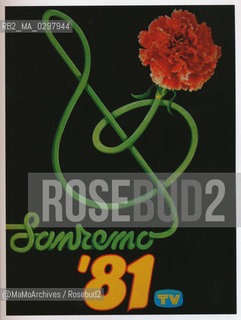 Poster del Festival di Sanremo 1981 - Reproduced by MaMoArchives/Rosebud2