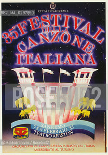 Poster del Festival di Sanremo 1985 - Reproduced by MaMoArchives/Rosebud2
