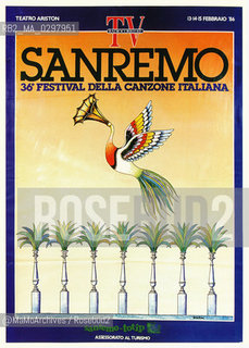 Poster del Festival di Sanremo 1986 - Reproduced by MaMoArchives/Rosebud2