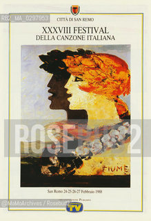 Poster del Festival di Sanremo 1988 - Reproduced by MaMoArchives/Rosebud2