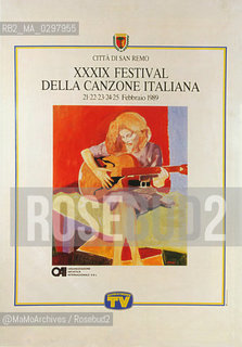 Poster del Festival di Sanremo 1989 - Reproduced by MaMoArchives/Rosebud2