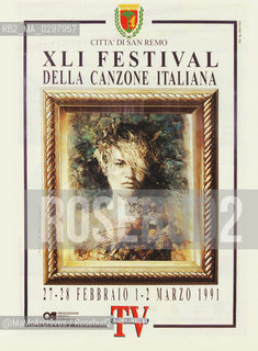 Poster del Festival di Sanremo 1991 - Reproduced by MaMoArchives/Rosebud2