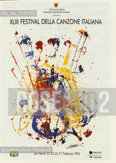 Poster del Festival di Sanremo 1993 - Reproduced by MaMoArchives/Rosebud2