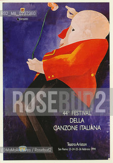 Poster del Festival di Sanremo 1994 - Reproduced by MaMoArchives/Rosebud2