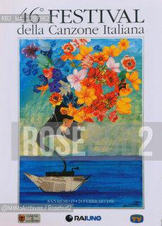 Poster del Festival di Sanremo 1996 - Reproduced by MaMoArchives/Rosebud2