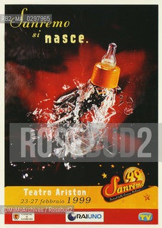 Poster del Festival di Sanremo 1999 - Reproduced by MaMoArchives/Rosebud2