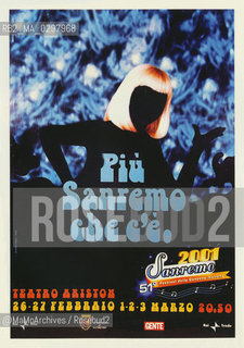 Poster del Festival di Sanremo 2001 - Reproduced by MaMoArchives/Rosebud2