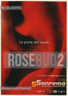 Poster del Festival di Sanremo 2005 - Reproduced by MaMoArchives/Rosebud2