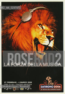 Poster del Festival di Sanremo 2006 - Reproduced by MaMoArchives/Rosebud2