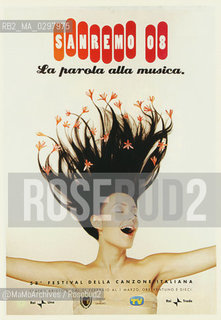Poster del Festival di Sanremo 2008 - Reproduced by MaMoArchives/Rosebud2