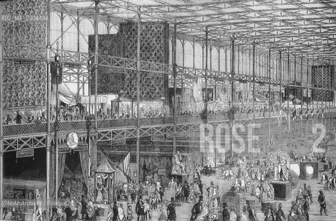 London Expo 1851: Foreign section in the Eastern aisle of the Crystal Palace, location of the Great Exposition / Esposizione Universale di Londra 1851: Sezione estera nella navata orientale del Crystal Palace, sede dellExpo - Reproduced by MaMoArchives/Rosebud2