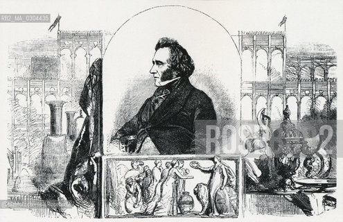 London Expo 1851: Architect Joseph Paxton that planned the Crystal Palace, location of the Great Exposition / Esposizione Universale di Londra 1851: Larchitetto Joseph Paxton che progettò il Crystal Palace, sede dellExpo - Reproduced by MaMoArchives/Rosebud2