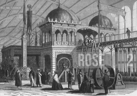 Paris Expo 1867: Tunisia and Morocco stands in the gallery of machines / Esposizione Universale di Parigi 1867: Stand di Tunisia e Marocco nella Galleria delle macchine - Reproduced by MaMoArchives/Rosebud2
