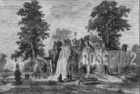 Paris Expo 1867: Exterior view of the the giant aquarium containing 800 species of fish / Esposizione Universale di Parigi 1867: veduta esterna dellacquario gigante contenente 800 specie di pesci - Reproduced by MaMoArchives/Rosebud2