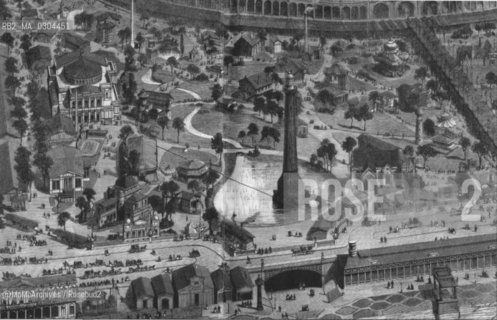 Paris Expo 1867: General view / Esposizione Universale di Parigi 1867: Veduta generale - Reproduced by MaMoArchives/Rosebud2