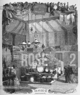 Paris Expo 1867: Cheap products, kitchen stuff / Esposizione Universale di Parigi 1867: Prodotti a buon mercato, utensili da cucina - Reproduced by MaMoArchives/Rosebud2
