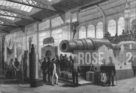 Paris Expo 1867: Krupp cannons / Esposizione Universale di Parigi 1867: I cannoni Krupp - Reproduced by MaMoArchives/Rosebud2