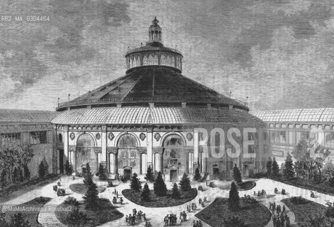 Vienna Expo 1873: Courtyard of the Rotunda / Esposizione Universale di Vienna 1873:  Cortile della rotonda  - Reproduced by MaMoArchives/Rosebud2