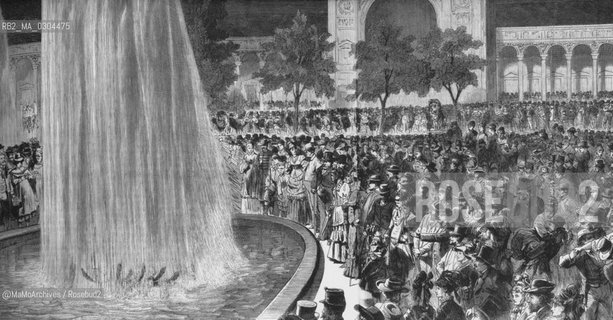 Vienna Expo 1873: Electric lightening during the closing ceremony / Esposizione Universale di Vienna 1873: Illuminazione elettrica in occasione della chiusura  - Reproduced by MaMoArchives/Rosebud2