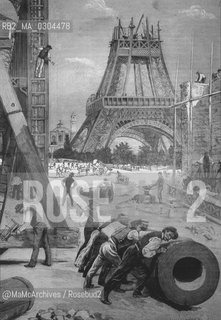 Expo Paris 1889: The Tour Eiffel under construction / Esposizione universale di Parigi 1889: Latorre Eiffel in costruzione - Reproduced by MaMoArchives/Rosebud2