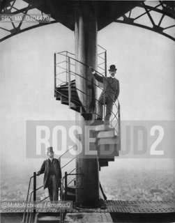 Expo Paris 1889: Gustave Eiffel on the tower / Esposizione universale di Parigi 1889: Gustave Eiffel sulla torre - Reproduced by MaMoArchives/Rosebud2