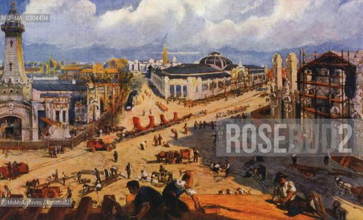 Milan Expo 1906: Works at piazza darmi in the last days before the exposition / Esposizione universale di Milano 1906: Lavori in piazza darmi gli ultimi giorni prima dellesposizione - Reproduced by MaMoArchives @MaMoArchives/Rosebud2