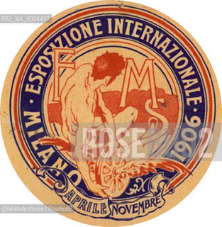 Milan Expo 1906: Logo of the exposition by Adolf Hohenstein / Esposizione universale di Milano 1906: Logo dellesposizione di Adolf Hohenstein - Reproduced by MaMoArchives/Rosebud2