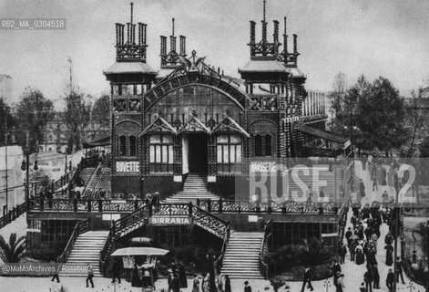 Milan Expo 1906: Arrival station at piazza darmi / Esposizione universale di Milano 1906: La stazione darrivo in piazza darmi - Reproduced by MaMoArchives/Rosebud2